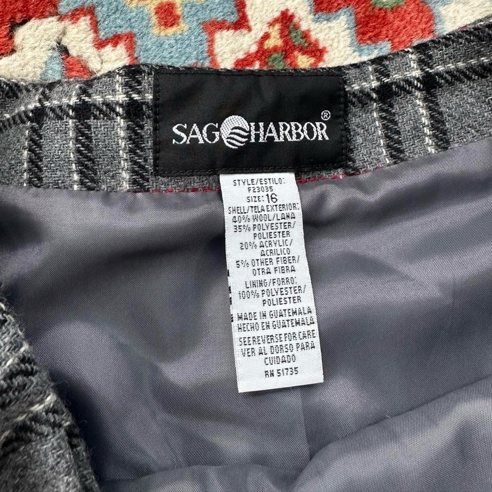 sag harbor 90s tartan fringe wrap skirt - Picture 6 of 7